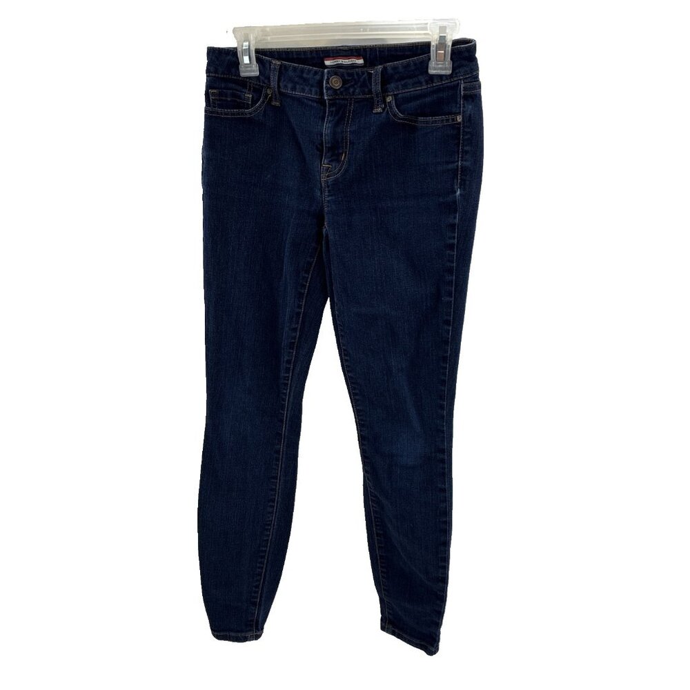 Tommy Hilfiger Womens Skinny Jeans Size 2R Dark Wash Stretch Denim Pants